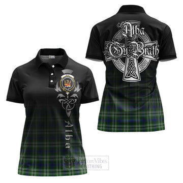 Mow Tartan Women's Polo Shirt Featuring Alba Gu Brath Family Crest Celtic Inspired Women - Tartan Vibes Clothing