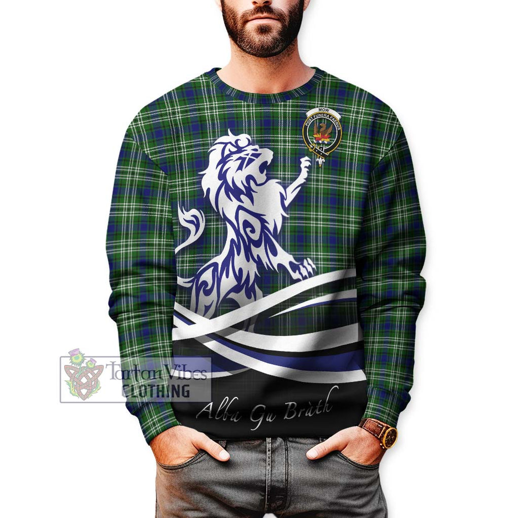Mow Tartan Sweatshirt with Alba Gu Brath Regal Lion Emblem Unisex - Tartan Vibes Clothing
