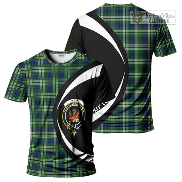 Mow Tartan T-Shirt with Family Crest Circle Style