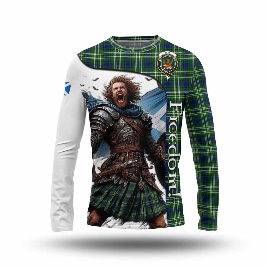Tartan Vibes Clothing Mow Crest Tartan Long Sleeve T-Shirt Inspired by the Freedom of Scottish Warrior