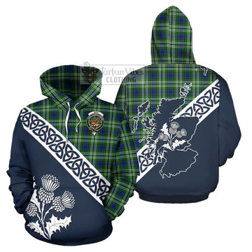 Mow Tartan Hoodie Featuring Thistle and Scotland Map Zip Hoodie - Tartan Vibes Clothing