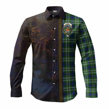 Mow Tartan Family Crest Long Sleeve Button Shirt Alba Gu Brath Be Brave Lion Ancient Style Men's Shirt S - Tartan Vibes Clothing
