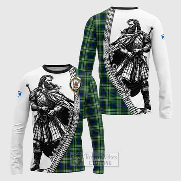 Mow Tartan Clan Crest Long Sleeve T-Shirt with Highlander Warrior Celtic Style Unisex - Tartan Vibes Clothing