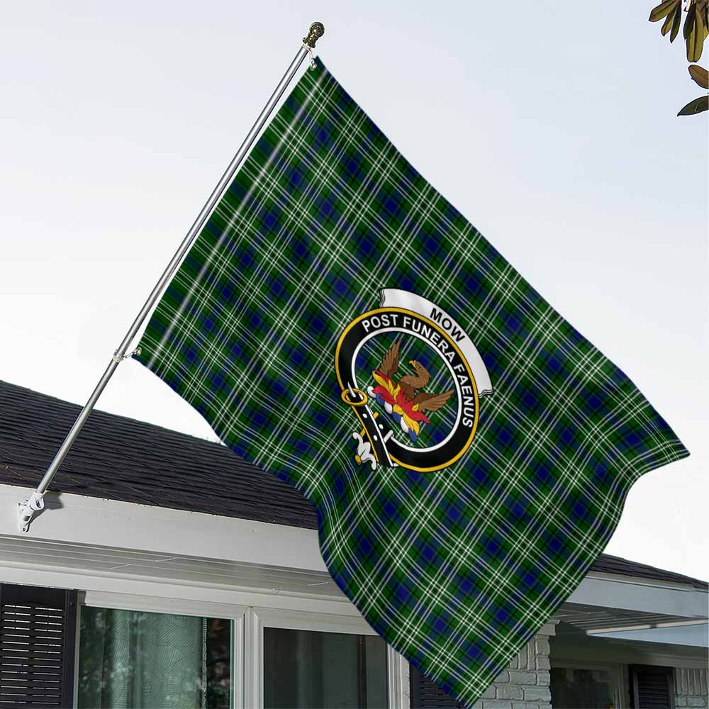 Tartan Vibes Clothing Mow Tartan House Flag with Family Crest