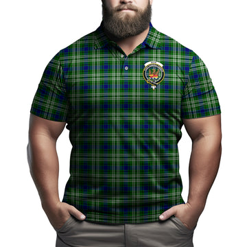 Mow Tartan Men's Polo Shirt with Family Crest