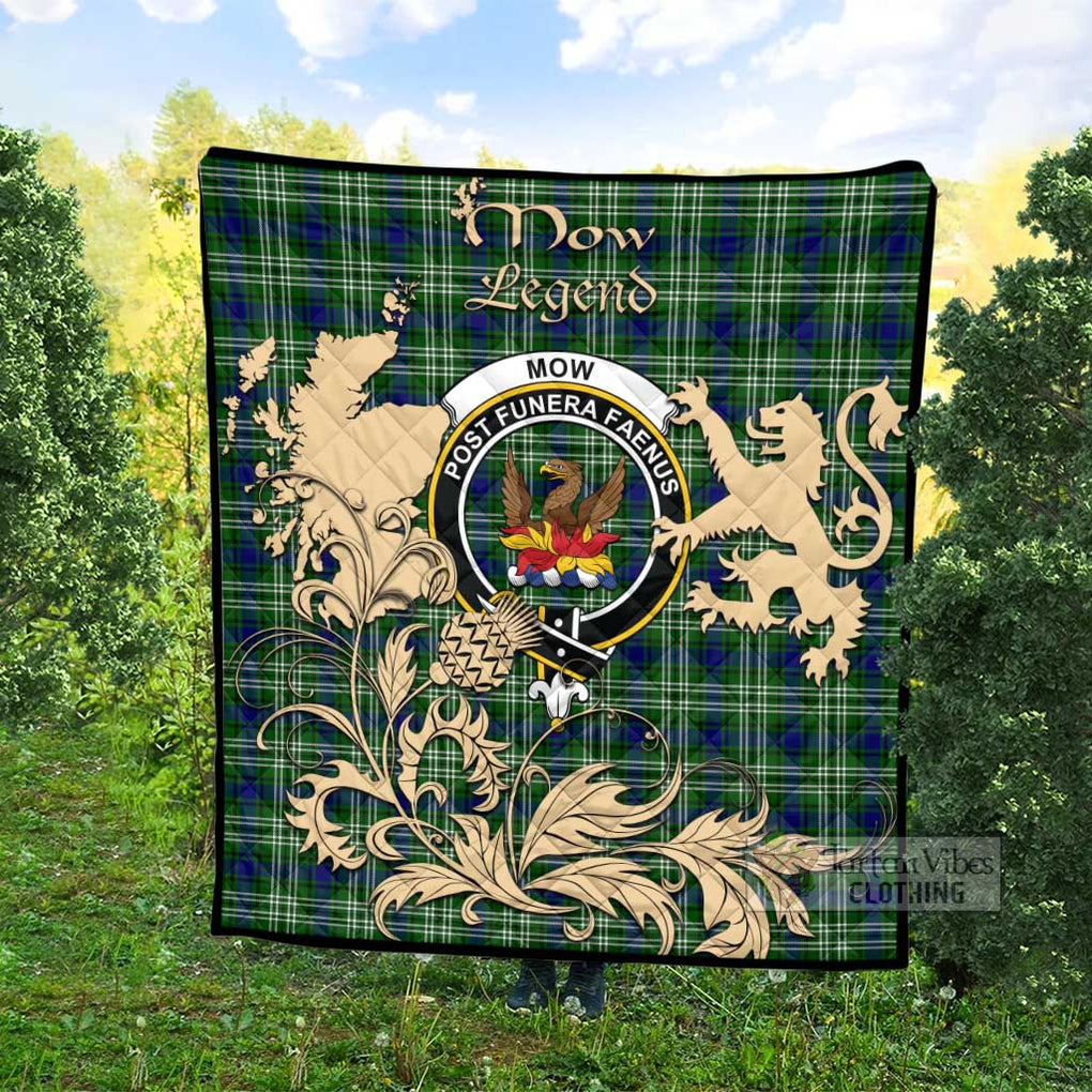Tartan Vibes Clothing Mow Tartan Quilt with Family Crest and Scottish Symbol Style