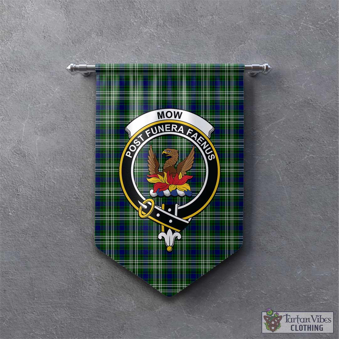 Mow Tartan Gonfalon, Tartan Banner with Family Crest - Tartan Vibes Clothing