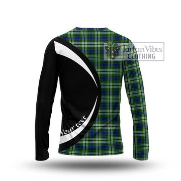 Mow Tartan Long Sleeve T-Shirt with Family Crest Circle Style - Tartan Vibes Clothing