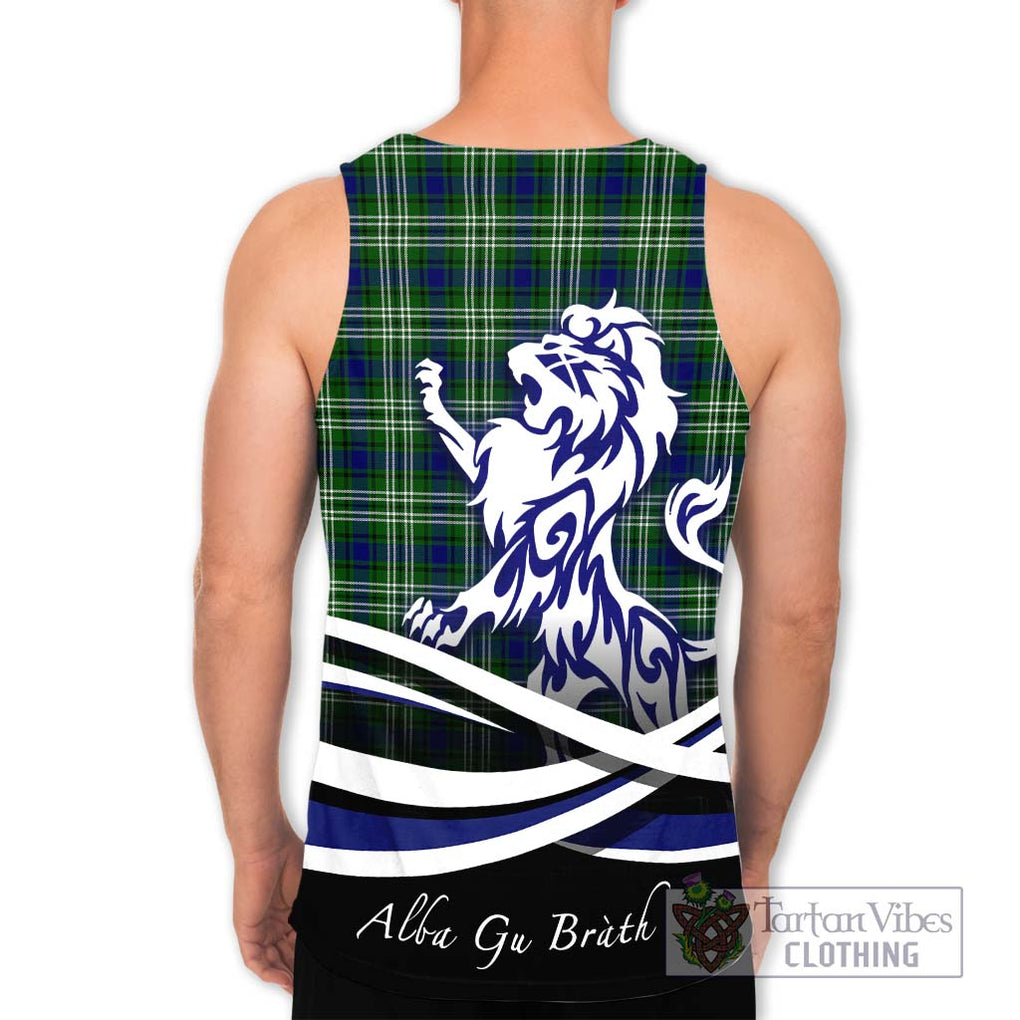 Mow Tartan Men's Tank Top with Alba Gu Brath Regal Lion Emblem - Tartan Vibes Clothing