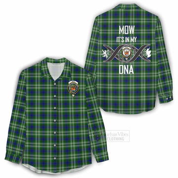 Mow Tartan Women's Casual Shirt with Family Crest DNA In Me Style - Tartan Vibes Clothing