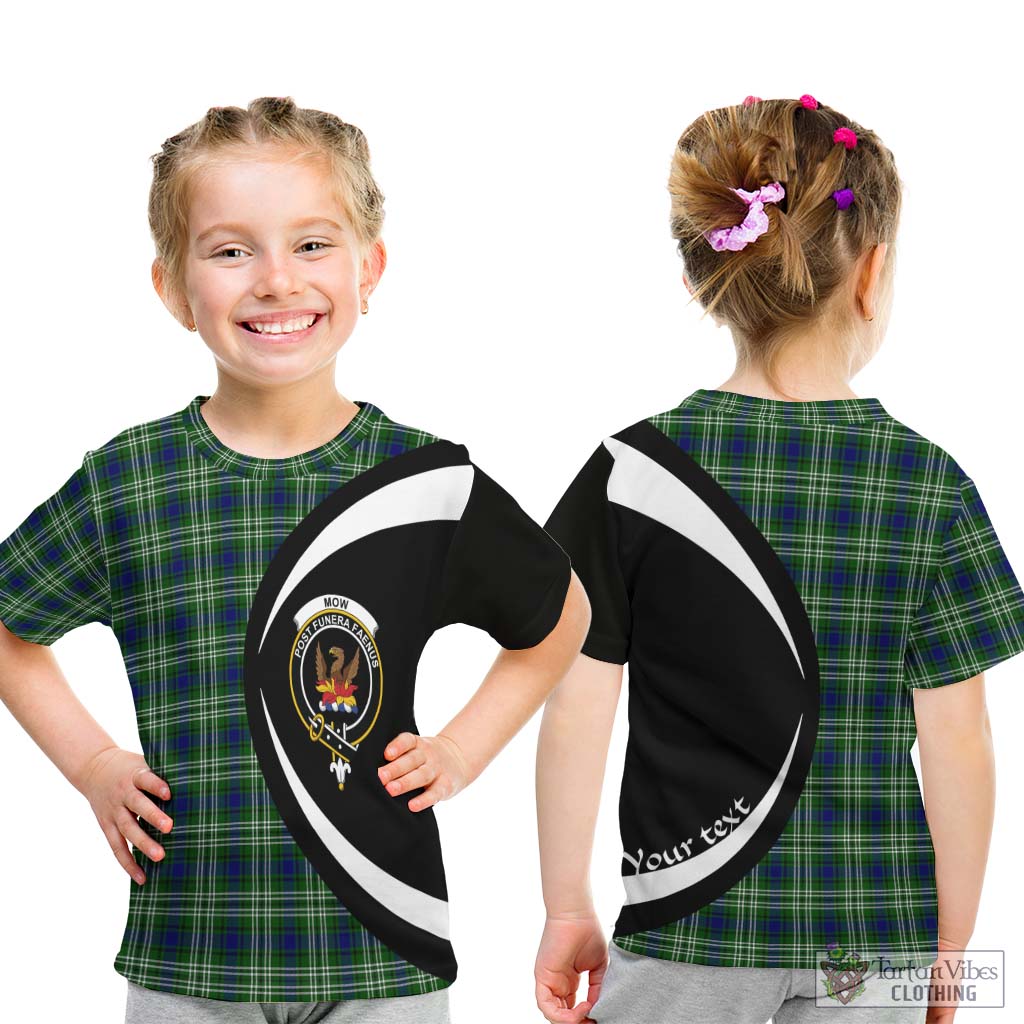 Mow Tartan Kid T-Shirt with Family Crest Circle Style - Tartan Vibes Clothing