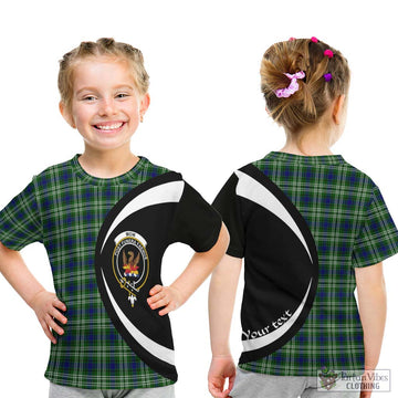 Mow Tartan Kid T-Shirt with Family Crest Circle Style - Tartan Vibes Clothing