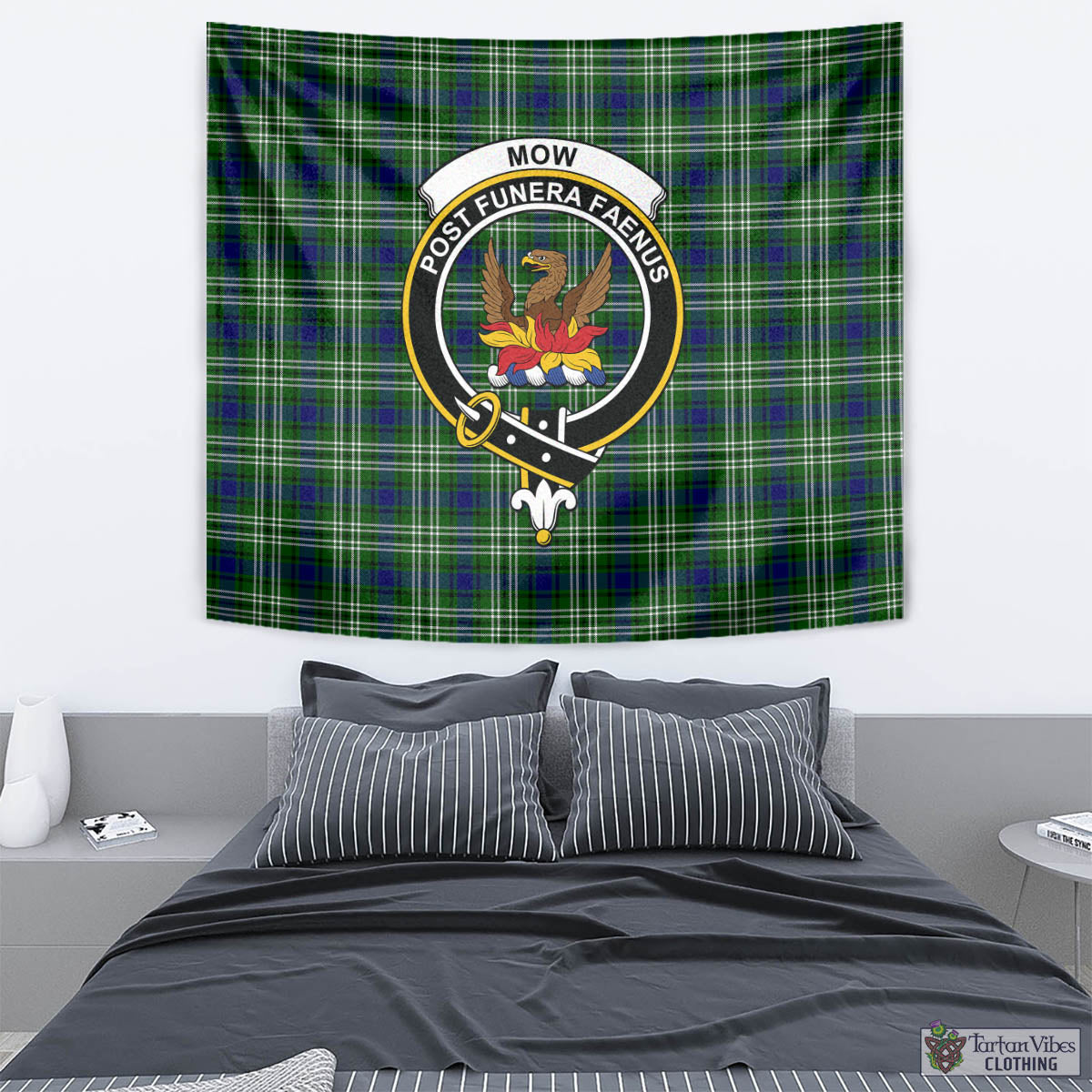 Mow Tartan Tapestry Wall Hanging and Home Decor for Room with Family Crest - Tartan Vibes Clothing