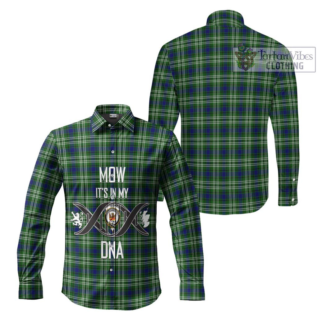 Mow Tartan Long Sleeve Button Shirt with Family Crest DNA In Me Style Men's Shirt - Tartanvibesclothing Shop