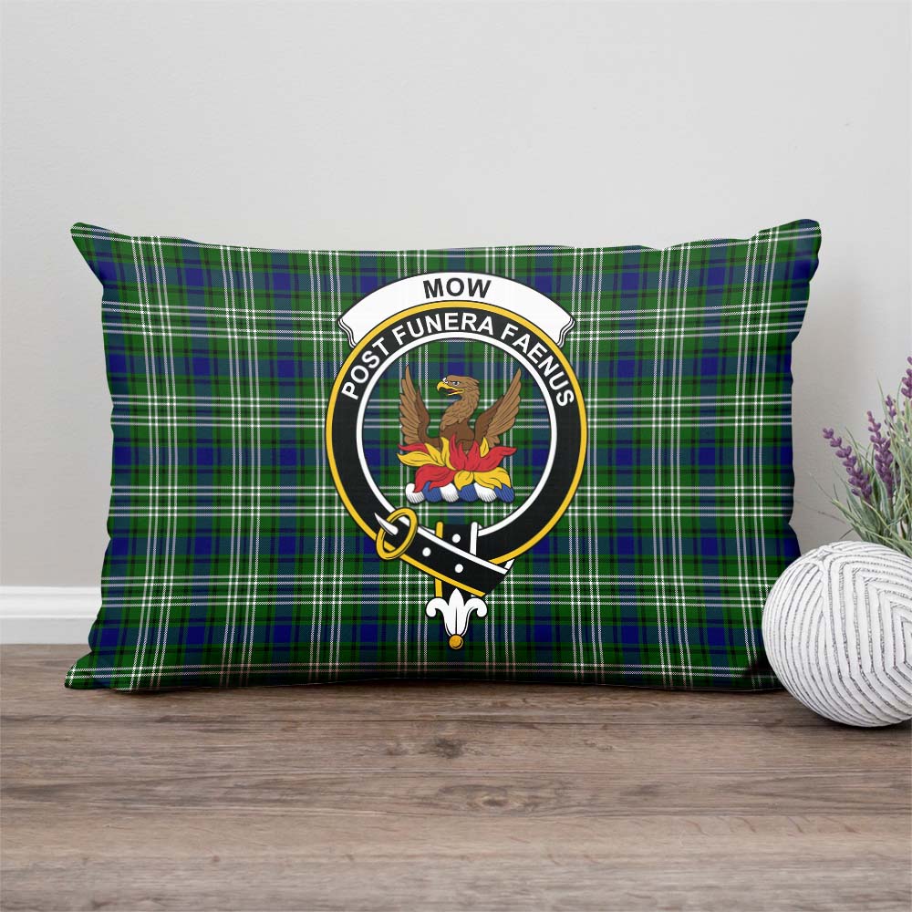 Mow Tartan Pillow Cover with Family Crest Rectangle Pillow Cover - Tartanvibesclothing