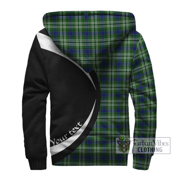 Mow Tartan Sherpa Hoodie with Family Crest Circle Style - Tartan Vibes Clothing