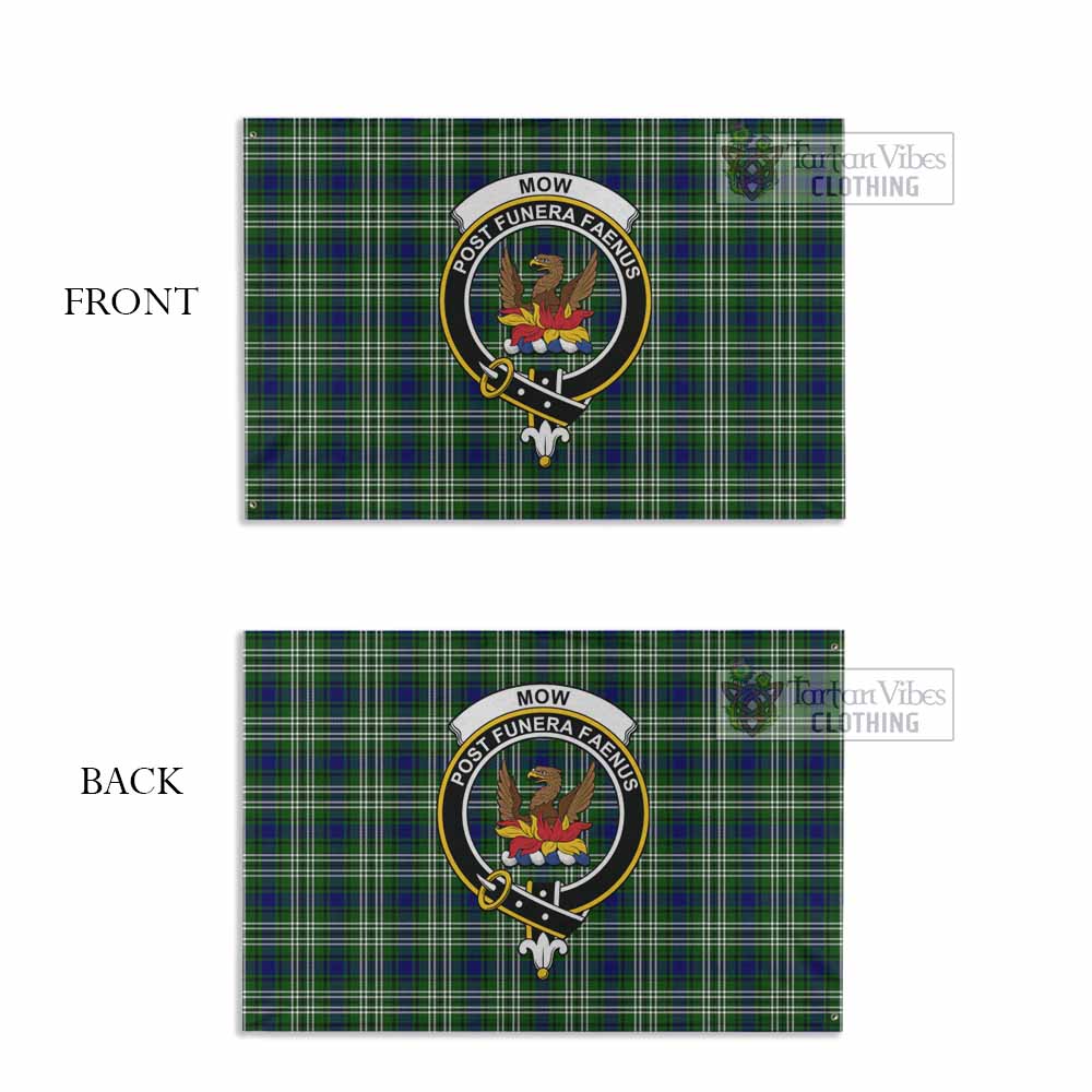 Tartan Vibes Clothing Mow Tartan House Flag with Family Crest