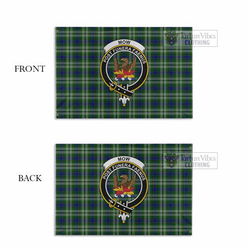 Tartan Vibes Clothing Mow Tartan House Flag with Family Crest