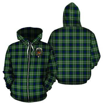 Mow Tartan Hoodie with Family Crest