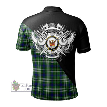 Mow Tartan Polo Shirt with Family Crest and Military Logo Style - Tartan Vibes Clothing