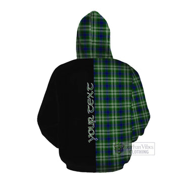 Mow Tartan Cotton Hoodie with Family Crest and Half Of Me Style Pullover Hoodie - Tartan Vibes Clothing