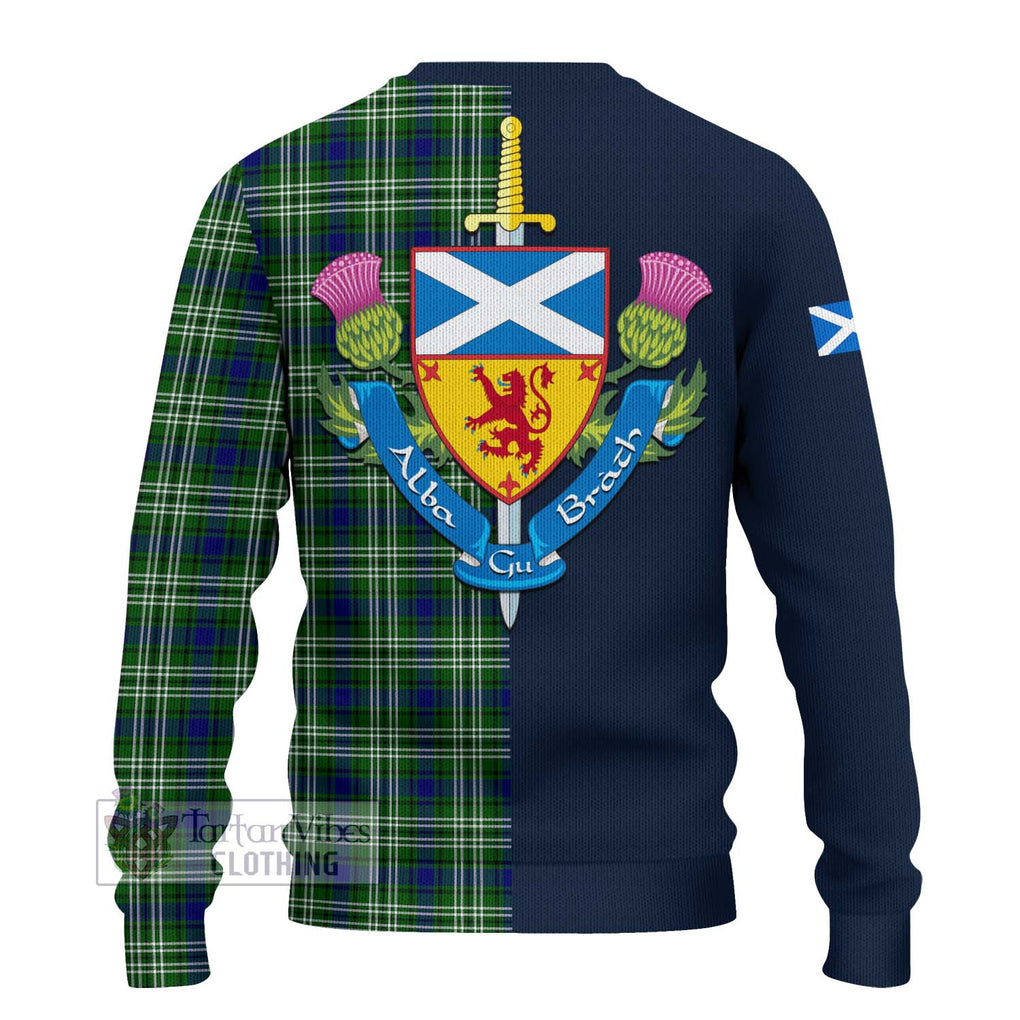 Mow Tartan Ugly Sweater Alba with Scottish Lion Royal Arm Half Style - Tartan Vibes Clothing