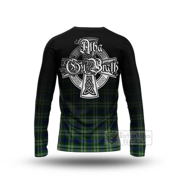 Mow Tartan Long Sleeve T-Shirt Featuring Alba Gu Brath Family Crest Celtic Inspired - Tartan Vibes Clothing