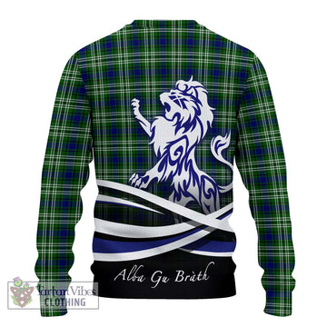 Mow Tartan Ugly Sweater with Alba Gu Brath Regal Lion Emblem - Tartan Vibes Clothing