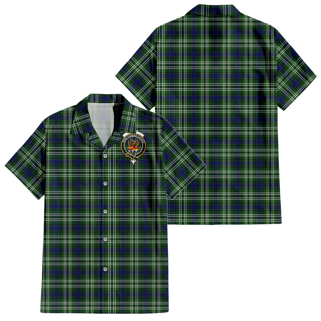 mow-tartan-short-sleeve-button-down-shirt-with-family-crest