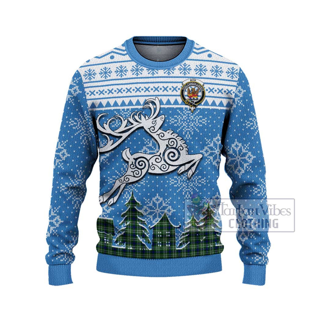 Mow Clan Christmas Ugly Sweater Celtic Reindeer Style - Tartan Vibes Clothing