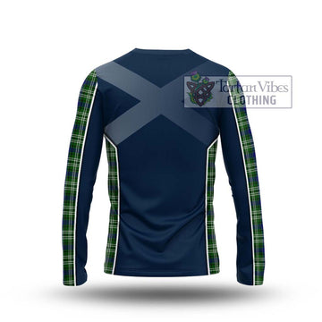 Mow Tartan Long Sleeve T-Shirt with Family Crest and Lion Rampant Vibes Sport Style - Tartan Vibes Clothing