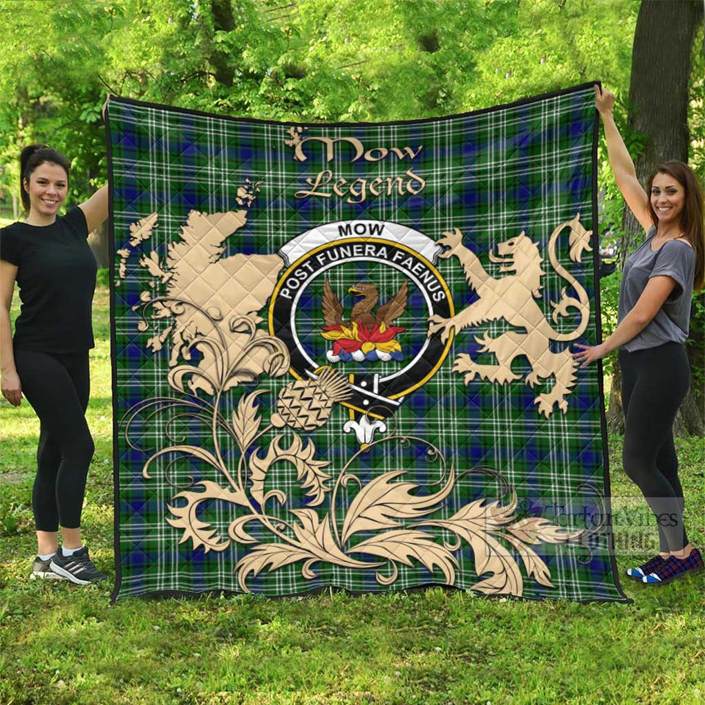 Tartan Vibes Clothing Mow Tartan Quilt with Family Crest and Scottish Symbol Style