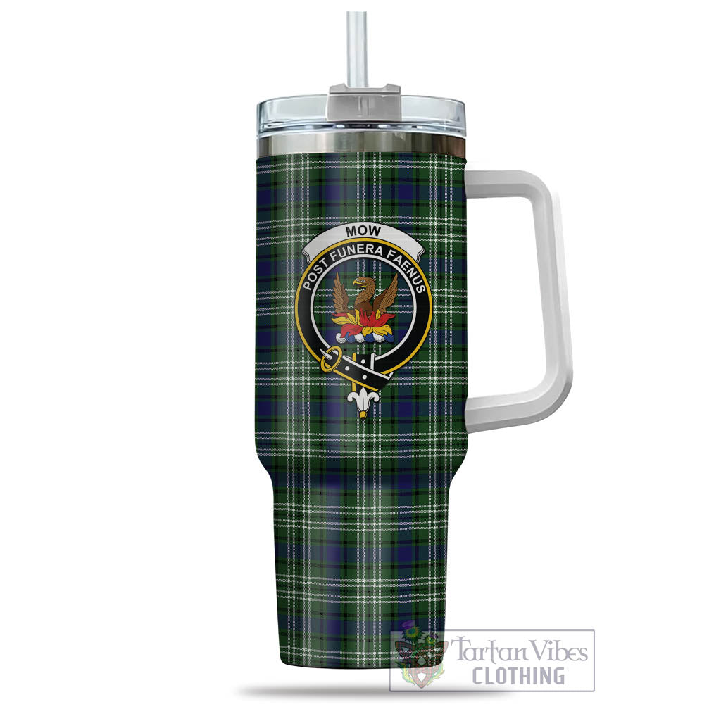 Mow Tartan Tumbler with Handle with Family Crest - Tartan Vibes Clothing
