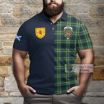 Mow Tartan Polo Shirt Alba with Scottish Lion Royal Arm Half Style - Tartan Vibes Clothing