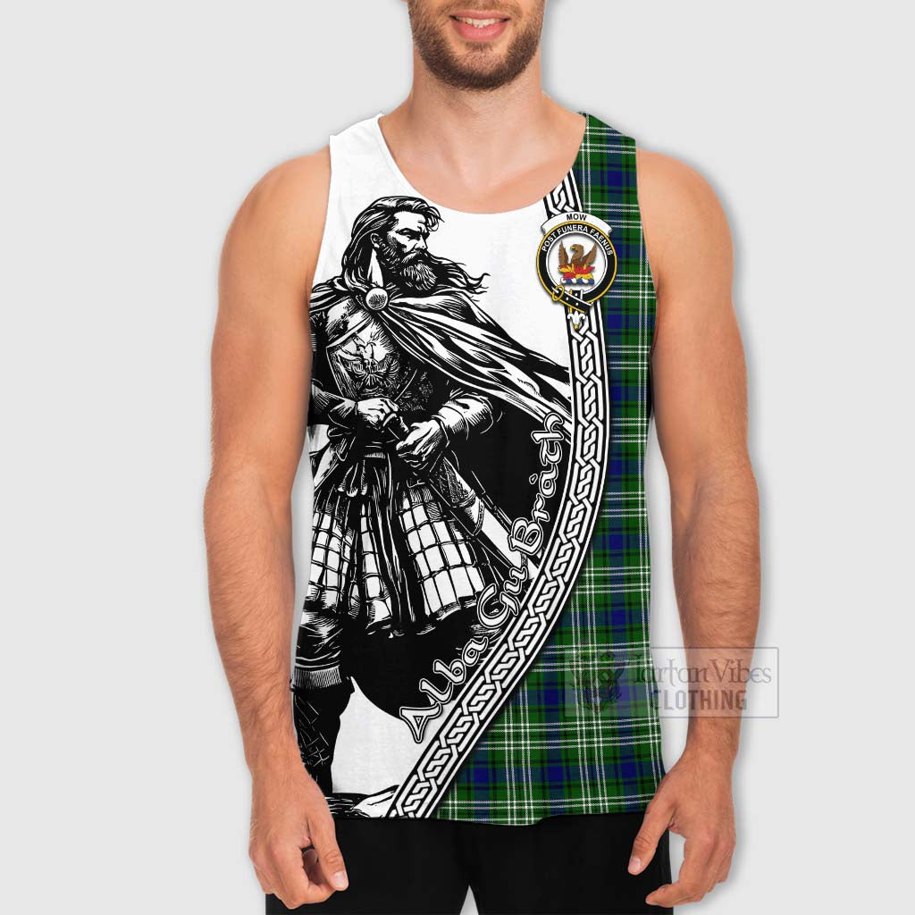 Mow Tartan Clan Crest Men's Tank Top with Highlander Warrior Celtic Style - Tartan Vibes Clothing