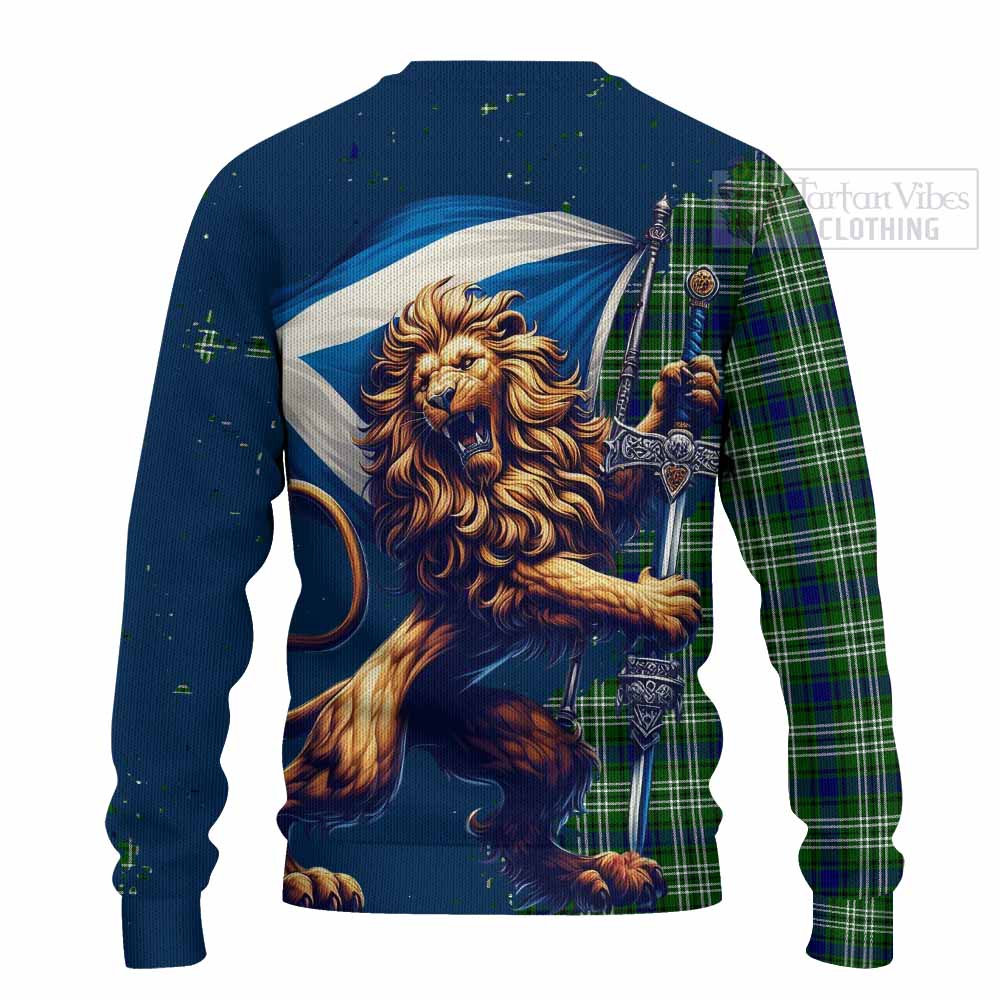 Mow Tartan Family Crest Knitted Sweater with Scottish Majestic Lion - Tartan Vibes Clothing