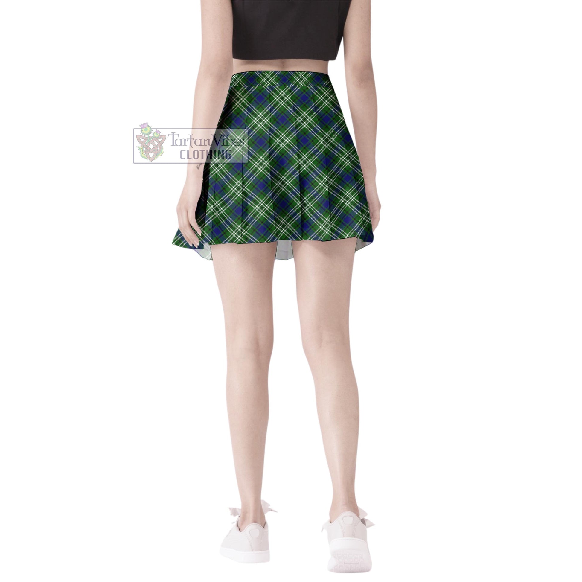 Mow Tartan Women's Plated Mini Skirt Cross Style - Tartan Vibes Clothing