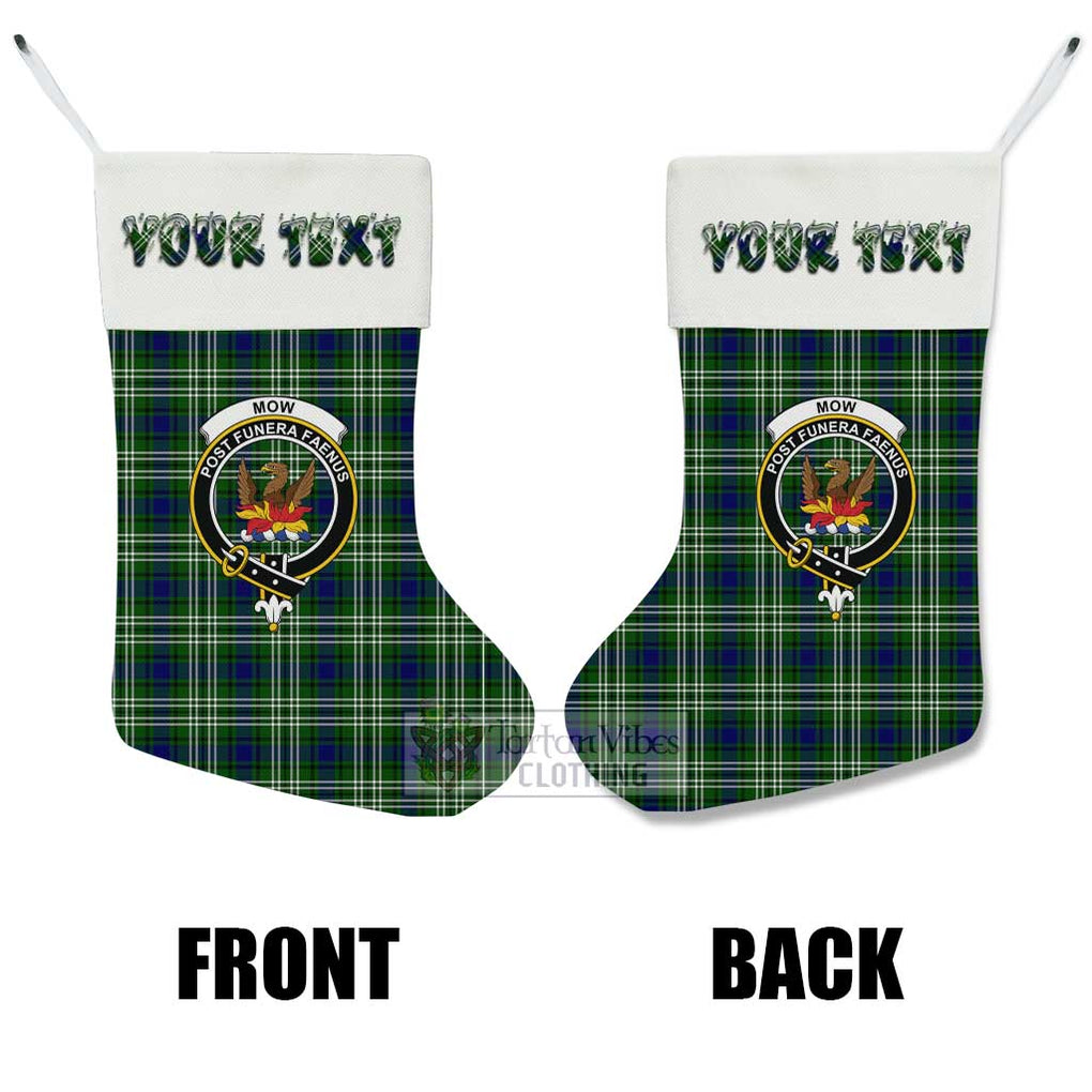 Mow Tartan Family Crest Christmas Stocking with Personalized Text - Tartan Vibes Clothing
