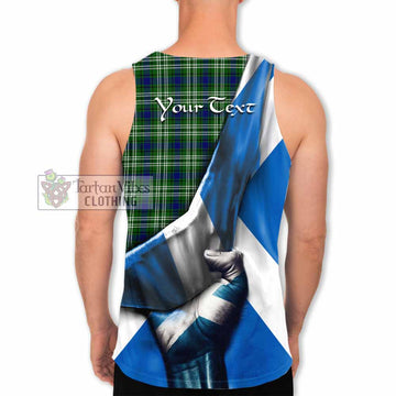 Mow Tartan Men's Tank Top with Family Crest Scotland Patriotic Style - Tartan Vibes Clothing