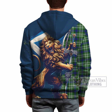 Mow Tartan Family Crest Hoodie with Scottish Majestic Lion - Tartan Vibes Clothing