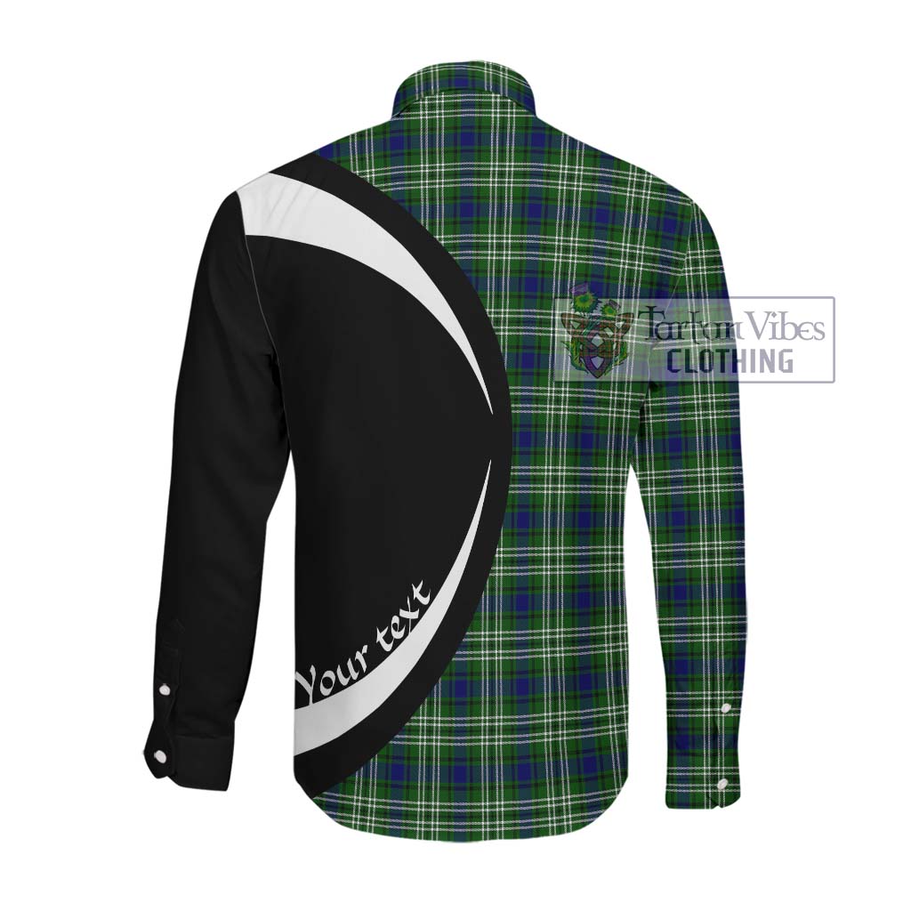Mow Tartan Long Sleeve Button Up with Family Crest Circle Style Men's Shirt - Tartan Vibes Clothing