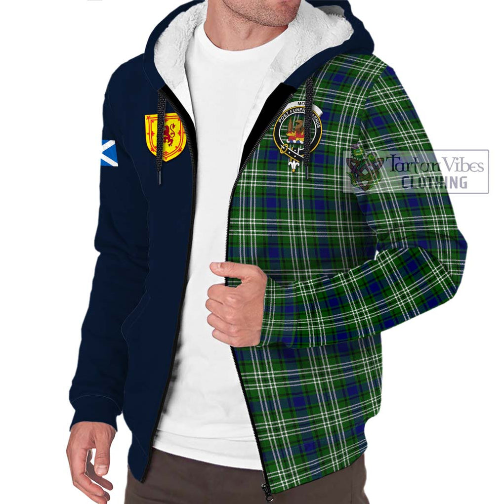 Mow Tartan Sherpa Hoodie Alba with Scottish Lion Royal Arm Half Style - Tartan Vibes Clothing