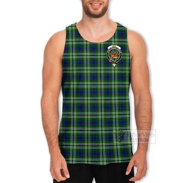 Mow Tartan Men's Tank Top with Family Crest Celtic Skull Style - Tartan Vibes Clothing