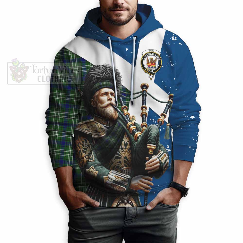 Mow Tartan Hoodie with Family Crest Scottish Bagpiper Vibes - Tartan Vibes Clothing