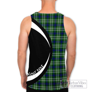Mow Tartan Men's Tank Top with Family Crest Circle Style - Tartan Vibes Clothing