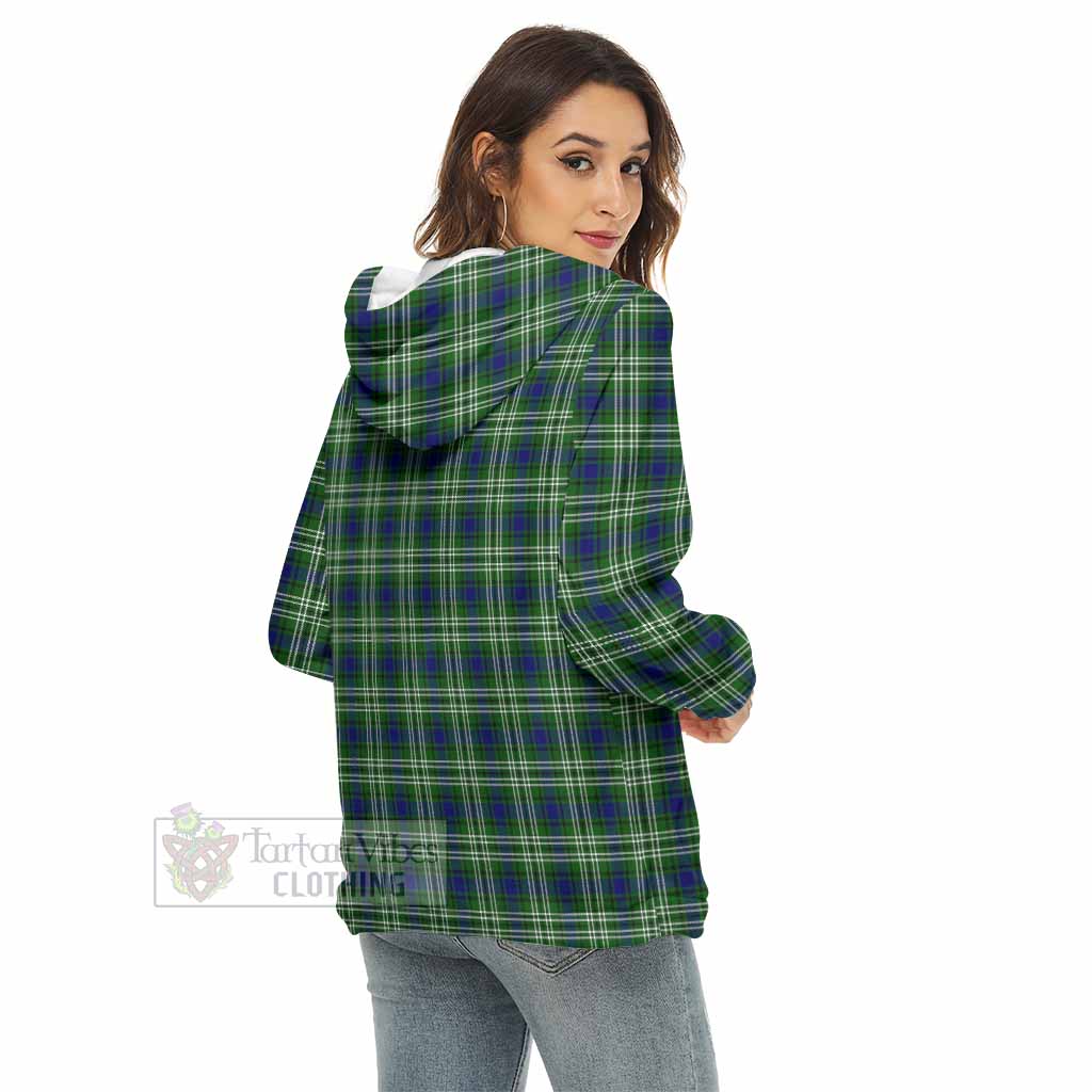 Mow Tartan Women's Borg Fleece Hoodie with Half Zip - Tartan Vibes Clothing