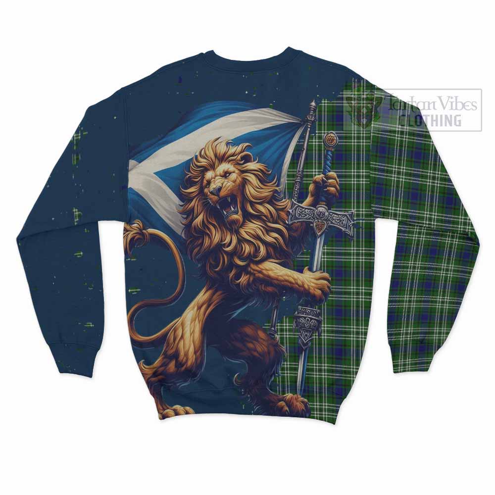 Mow Tartan Family Crest Sweatshirt with Scottish Majestic Lion - Tartan Vibes Clothing