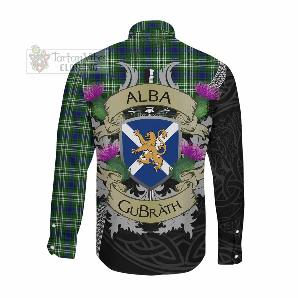 Mow Tartan Family Crest Long Sleeve Button Shirt Lion Rampant Royal Thistle Shield Celtic Inspired Men's Shirt - Tartan Vibes Clothing