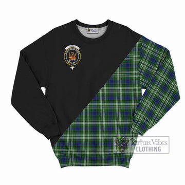 Mow Tartan Sweatshirt with Family Crest and Military Logo Style - Tartan Vibes Clothing