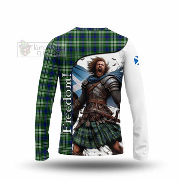 Tartan Vibes Clothing Mow Crest Tartan Long Sleeve T-Shirt Inspired by the Freedom of Scottish Warrior